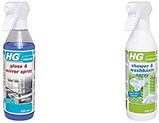 HG Glass & Mirror Spray 500 ml is a streak-free glass cleaner which removes grease and dirt quickly and easily & 147050106 Shower & Washbasin Spray