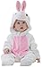Mameluco Pelele Bebé NiñOs NiñAs Linda CóModo De Primavera Y OtoñO Franela Traje De Animales Ropa (12-18 Meses, Conejo Blanco)