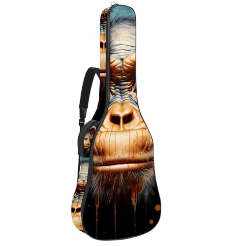 Housse guitare acoustique rembourrée imperméable avec poches de rangement