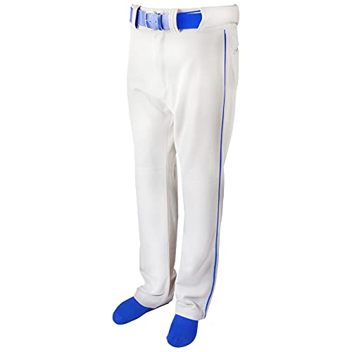 BASEBALL PANT W/ PIPING-WHITE/ROYAL-A2X