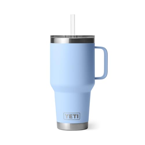 YETI Rambler 35 oz Straw Mug, Vacuum Insulated, Stainless Steel, Big Sky Blue - 8