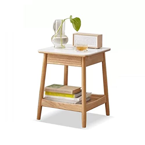 Table d'appoint de canapé gain de place avec double étagère de rangement - 2