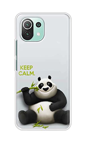 Image of PRINTFIDAA� Printed Hard Back Cover Case for Mi 11 Lite | Mi 11 Lite NE 5G Back Cover (Cartoon Panda) -2808