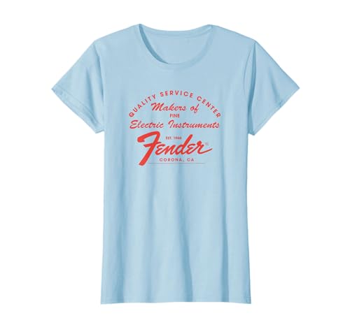 Fender Guitar Quality Service Centered Text Camiseta