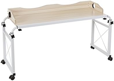 UNKU - Overbed Table Laptop Cart Laptop Table (1.2M=47.2 inches, Light Grain)
