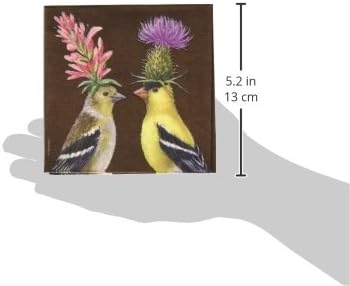 Paperproducts Design Vicki Sawyer Cocktail Napkins - Decorative Paper Beverage Napkins for Dinner, Birthdays, Parties, Gifts, Celebrations - 5" x 5" Pack of 20 - Goldfinch Couple Design - Image 3