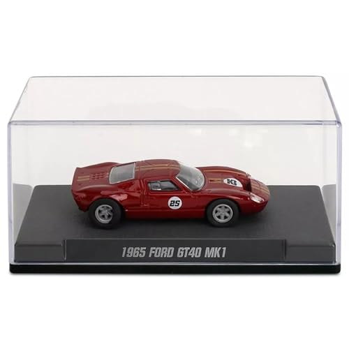 Image of Majorette Collection - 1965 Ford GT40 MK1 1:64 Die-Cast Model Car with Rubber Tires & Display Case, for Collectors & Adults