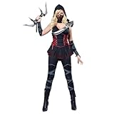 California Costumes Women's Sexy Ninja - Black, Black/red, Small