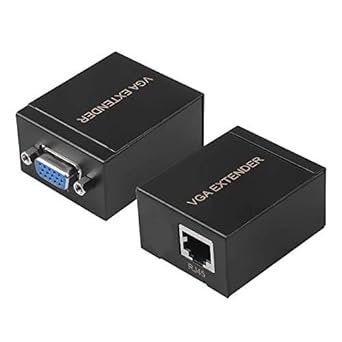 ADDLAP VGA Extender 60 Meter | VGA Extender Over RJ45 LAN Cable Up to 60 Meter,