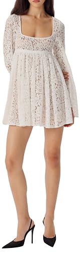 Amazon.com: Ronny Kobo Women's Dottie Lace Mini Dress, White, Medium :  Clothing, Shoes & Jewelry