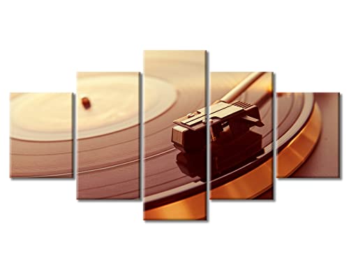 Framed Wall Art Office Decor Turntable Vinyl Record Posters Vintage