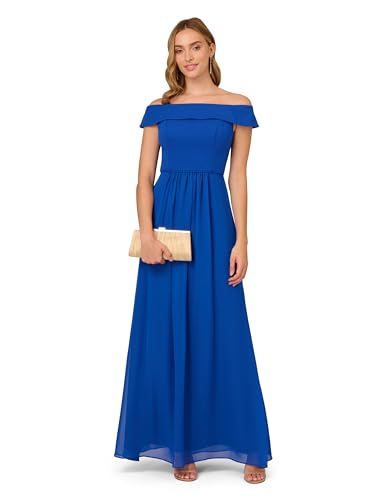 Image of Adrianna Papell Womens Crepe Chiffon Gown
