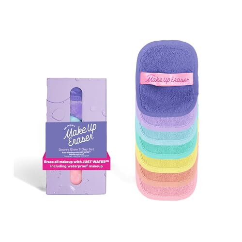 The Original Makeup Eraser 7-Day Set, Erase All Makeup with Just Water, Including Waterproof Mascara, Eyeliner, Foundation, Lipstick, Sunscreen, and More! Dewy Glow, 7ct.