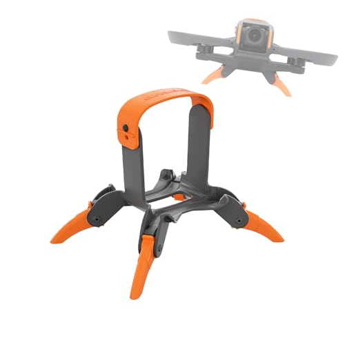 Avata 2 Landing Gear Leg Foldable Extended Kit for DJI Avata2 FPV RC Camera Drone Accessories Height Extender Extensions Gimbal Guard Protector (Orange)