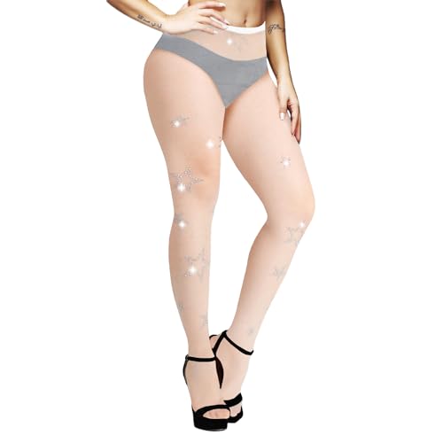 Image of Benefeet Sox Womens Sheer Tights Sexy High Waist Pantyhose Patterned Transparent Nylon Silk Thin Stockings