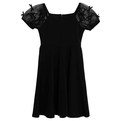 Speechless Girls' Short Sleeve Scuba Crepe Skater Party Dress2