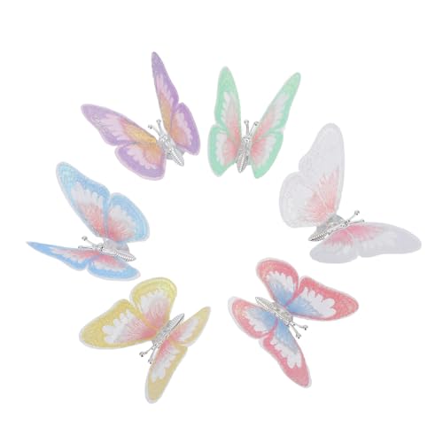 CHILDWEET 6個 カーバタフライアロマ 芳香剤車 ルーム 車の芳香剤ベントクリップ 車の芳香剤が長持ちする カークリップ エアベントクリップ コンセントクリップ 車の装飾 布