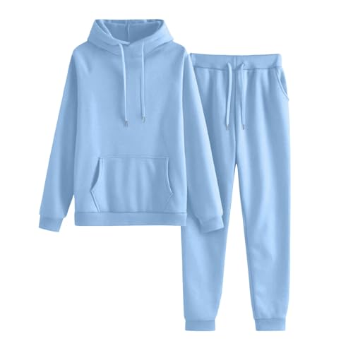 Image of Générique Women's Hooded Jogging Set – Lightweight Tracksuit Femme, Light Blue, M
