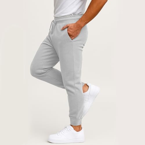 DuDubaby Sweatpants for Men Drawstring Waisted Joggers Casual Loose Fit Cuffed Leg Fashion Streetwear with Pockets3