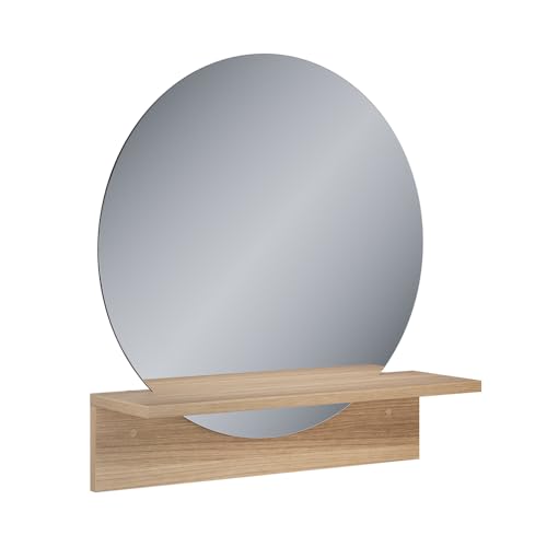 Vicco Badezimmerspiegel Elyra, Goldkraft Eiche, 50 x 54.5 cm mit Ablage