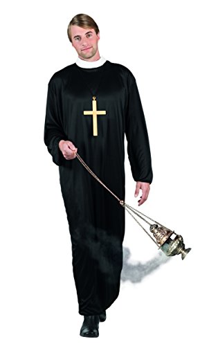 Boland 83815 - Costume adulte prêtre, taille M-L, toge avec col, curé, saint, ensemble de costume, carnaval, fête à thème