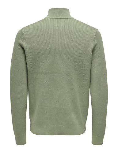 Only & Sons Herren Onsphil Reg 12 Struc Half Zip Knit Noos, Seagrass, XS EU – Ansicht 4