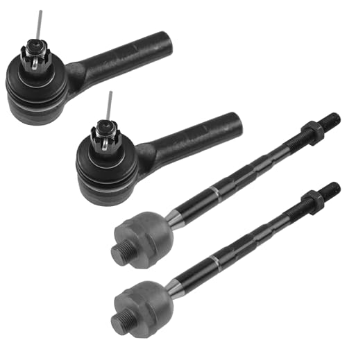 TRQ Inner and Outer Left and Right Tie Rod Set 4 Piece