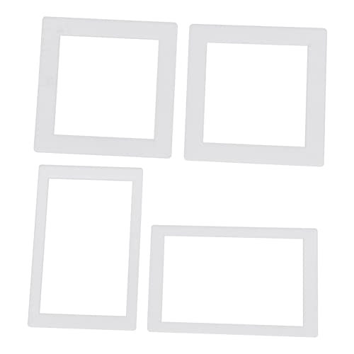 SHINEOFI 4Pcs Acrylic Socket Sticker Creative Protective Cover for Nursery Durable Fingerprint Surround Board for Easy Installation
