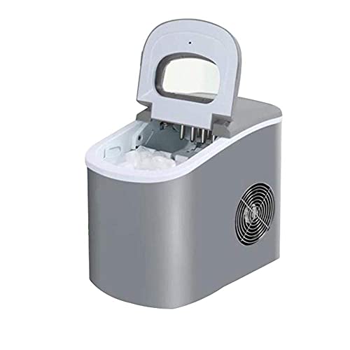 Fabricadora de hielo portátil para encimera, 12 kg de hielo en 24 horas, cubos listos en 8 minutos, ideal para fiestas y bebidas mezcladas, color azul