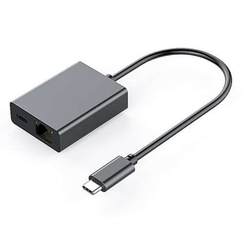 AVNSCNK LAN Adapter für Waipu TV Stick, 1000Mbps USB C auf Ethernet Adapter mit 100 W Stromversorgung kompatibel für Chromecast Google TV, Laptop, MacBook Pro/Air, iPad und mehr.