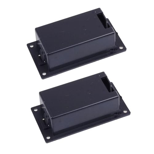 ifundom Guitar Pickup Battery Case 2pcs Replacement Boxes for 9v Guitar Bass Pickup Safe for