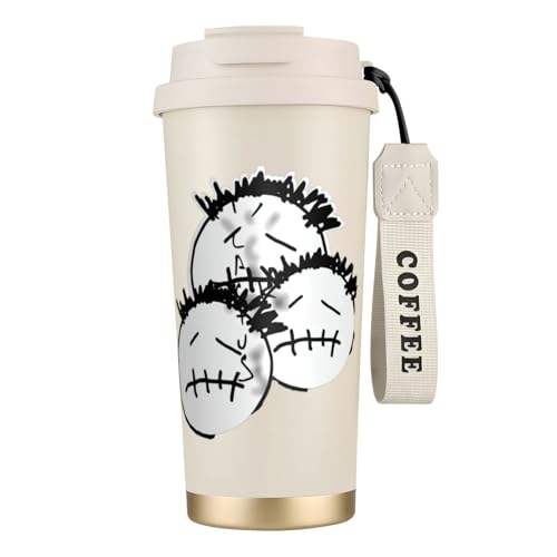 タンブラー コーヒー トラヴィス・スコット Travis Scott 水筒 ステンレス ボトル 魔法瓶 オフィス マグカップ カフェマグ 車用 マグボトル 真空断熱 保温 保冷 ふた付き 直飲み 広口 漏れない 二重構造 持ち運び 500ml