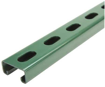 Strut Channel, 1-5/8" W, 5 ft. L, Green