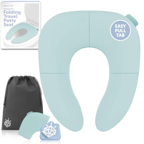 Jool Baby Folding Travel Potty Training Seat – Easy-Remove Pull Tab (Aqua)