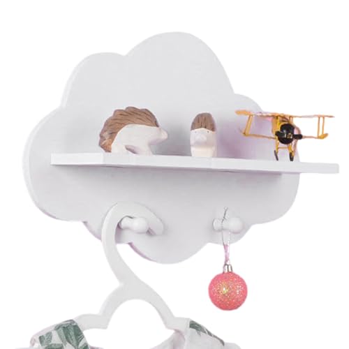 Genérico Estante de Nube - Estilo Práctico, Balda Flotante Madera con Gancho, Soporte Forma Celestial | Almacenamiento Multifuncional para Libros, Fotos, Plantas, Juguetes, Artículos Coleccionables