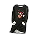 Zilosconcy Damen Weihnachtsshirts mit Hirschmuster Pullover Fleecepullover Frauen Weihnachtsdruck Langarm Weihnachtskleid Xmas Pulli Rundhalsausschnitt Longshirt Weihnachts Sweatshirt