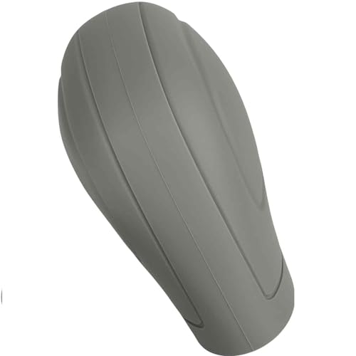 Funda Pomo Cambios Marcha Coche Antideslizante Gris, Cubierta de Perilla de palanca de Marchas, protector pomo adherente, Funda palanca cambios, Compatible con VW y Skoda, Gris, 6 Marchas