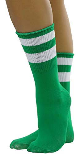 Image of ToBeInStyle Women's Acrylic Ankle Hi With Double Stripe Top Crew Fun Athletic Socks
