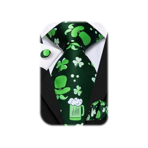 Image of Hi-Tie Men's Tie Sets Silk Paisley Striped Necktie Pocket Square Cuff-links Sets Wedding Business Holiday
