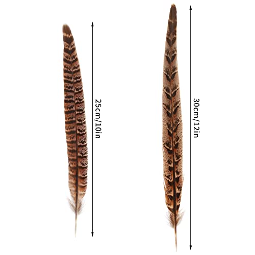 obmwang 27Pcs 25-30cm Natural Pheasant Feathers for DIY Craft Wedding Home Party Decorations - Thumbnail 2