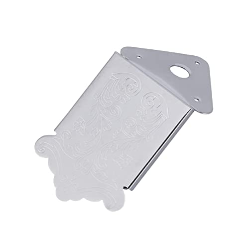 Garneck Mandolin Guitar Tailpiece Cover Screws Triangle Plated 8-string Mandolin Replacement Part Guitar Maker Shiny Finish Decorative Cover