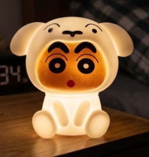 Image of Shin-chan Night Light for Kids, Cartoon LED Night Lamp, Baby Night Light Soft White Glow, Bedside Lamp for Children Bedroom, Cute Anime Lamp Home Decor Light with Switch (Material: Plastic)