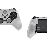 eXtremeRate PlayVital Glow in Dark - Green Soft Anti-Slip Silicone Cover Skins for Xbox One Elite Controller Series 2, Custom Protective Case for Xbox Elite V2 with Thumb Grips Analog Caps - Image 8