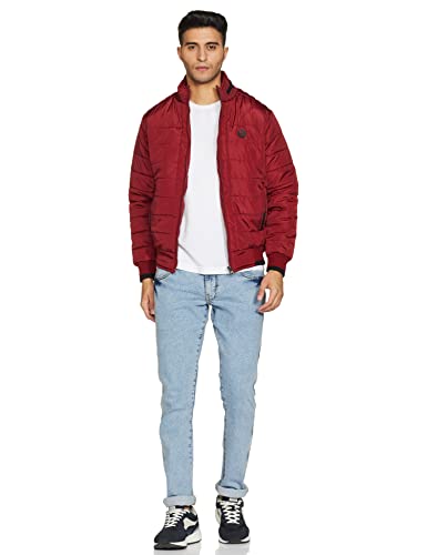 Image of Qube By Fort Collins Men's Regular Fit Fashionable Bomber Jacket - Winter Warm, Insulated, and Sylish Design