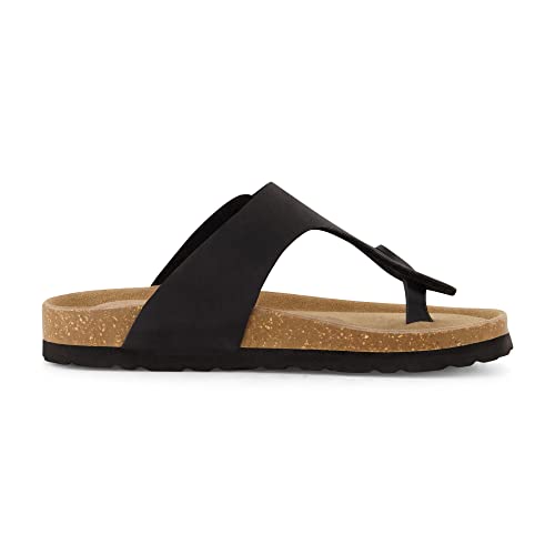 Cushionaire Kid's Leah Jr Cork Footbed Sandal With +Comfort, Black 2 #TOP3