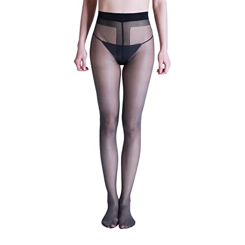 Image of Sahabowi Women's Sheer Tights, High Waist Pantyhose, Vintage Control Top Stockings,Shaping Pantyhose Slimming Butt Lifting