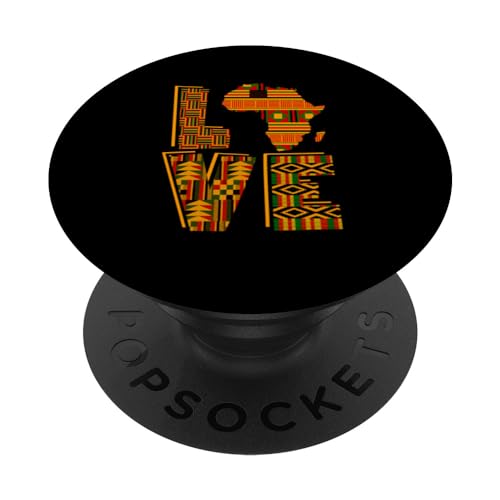 Kente Cloth Dashiki Print Mapa africano tribal étnico Ghana PopSockets PopGrip Intercambiable