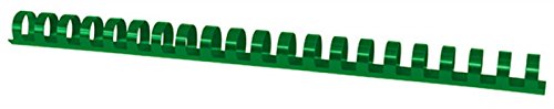 OFFICE PRODUCTS Plastikbinderücken 100 Stück DIN A4 19mm (165 Seiten) Binderücken Bindungskämme Plastikbindung | Kunststoff | Farbe: Grün