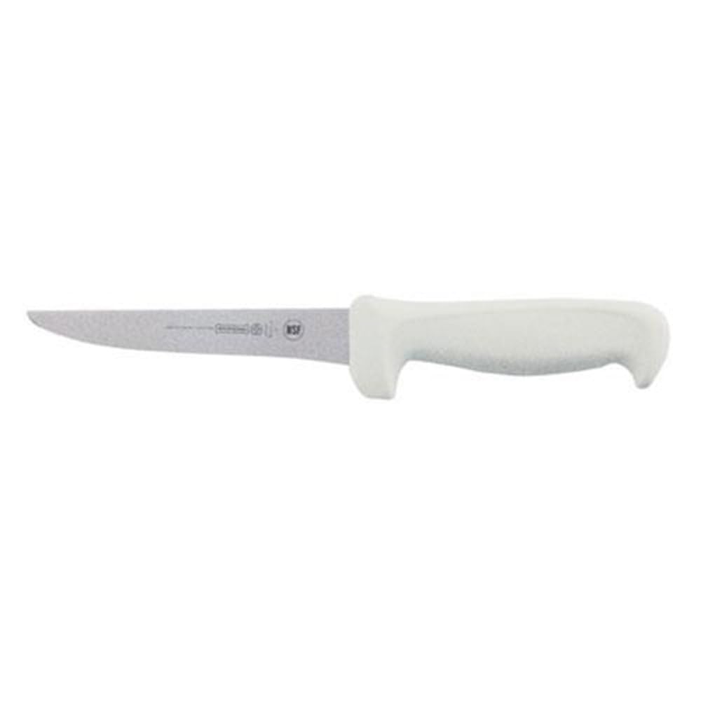 Extra Wide Stiff Boning Knife w/White Handle - 6-1/4" by Mundial – White, Model W5615-6 1/4
