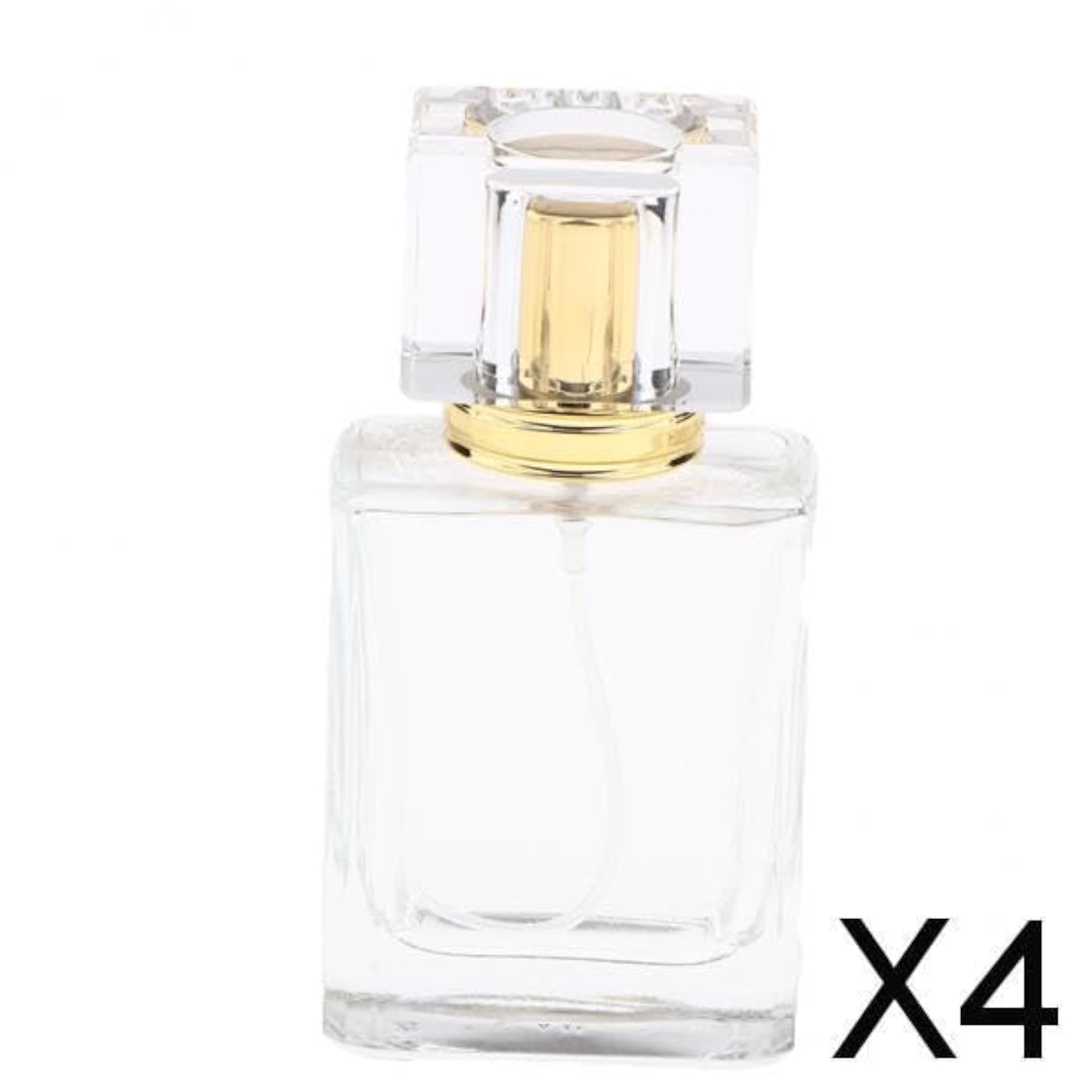 4xEmpty Glass Perfume Fragrance Bottle